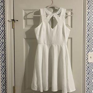 Size Small Boutique White Waffle Mini Dress